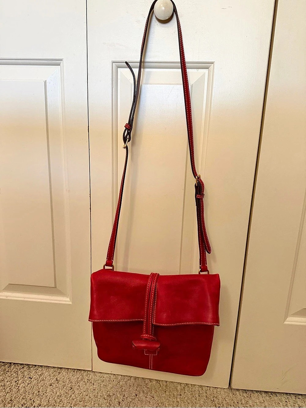 Dooney & Bourke Florentine Medium Toggle Crossbody Red Bag